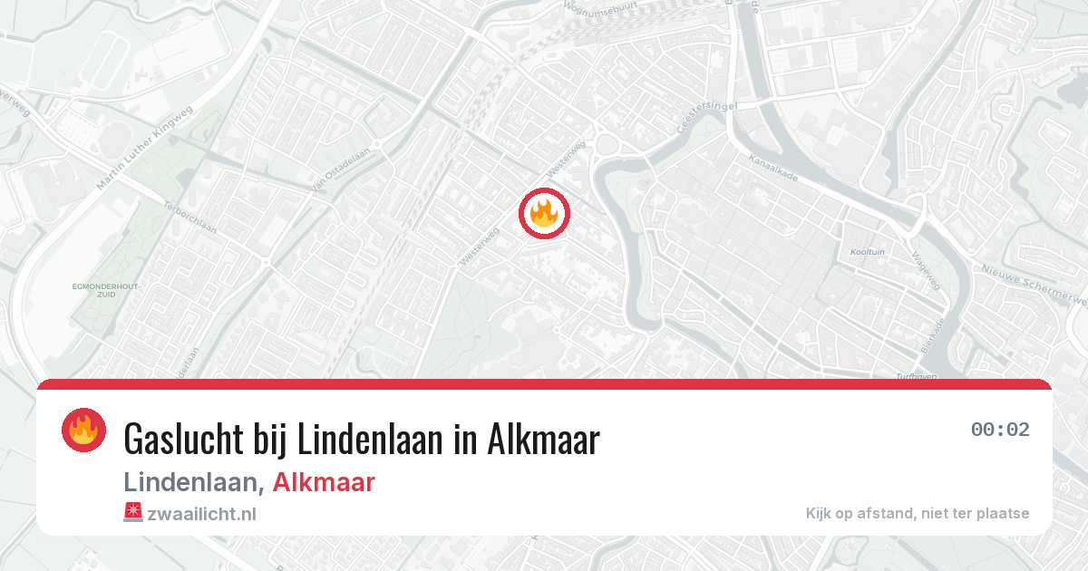 Gaslucht bij Lindenlaan in Alkmaar — 25 apr 2026