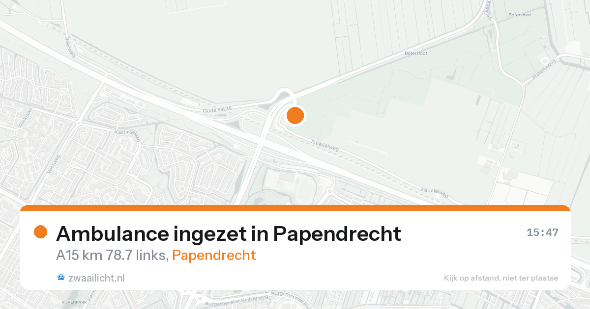 Ambulance ingezet in Papendrecht — 17 aug 2026