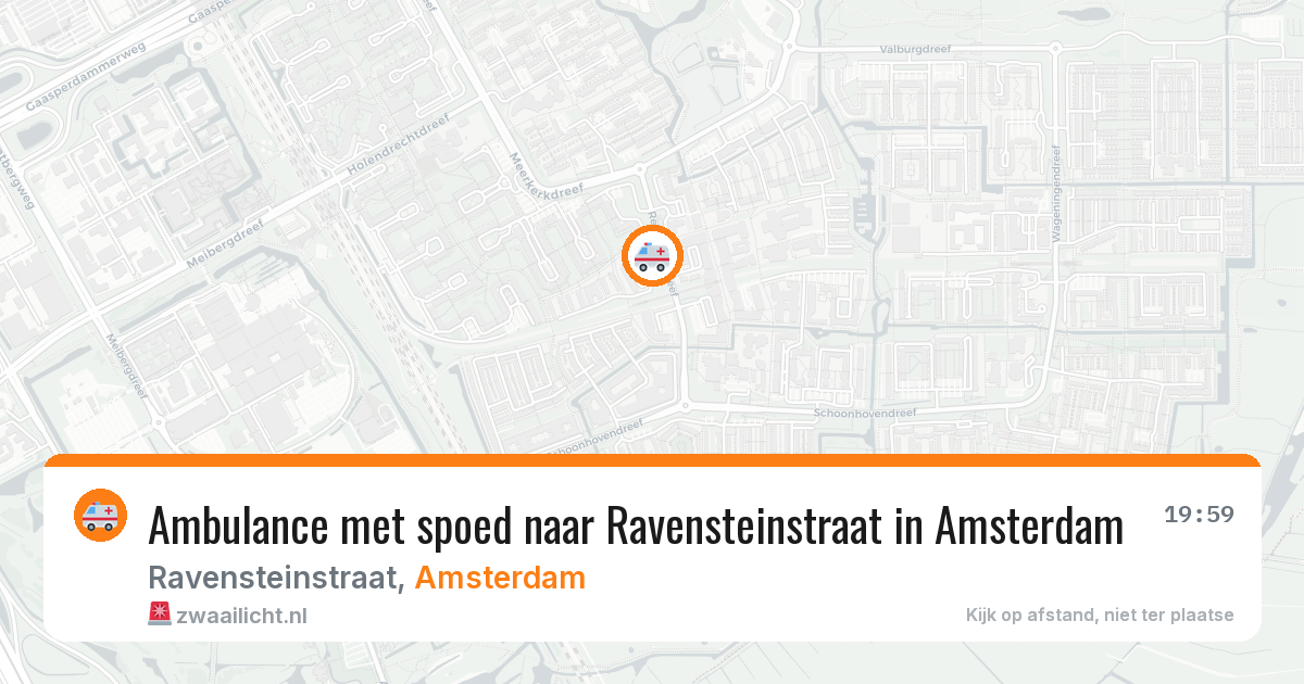 Ambulance met spoed naar Ravensteinstraat in Amsterdam — 6 jun 2026