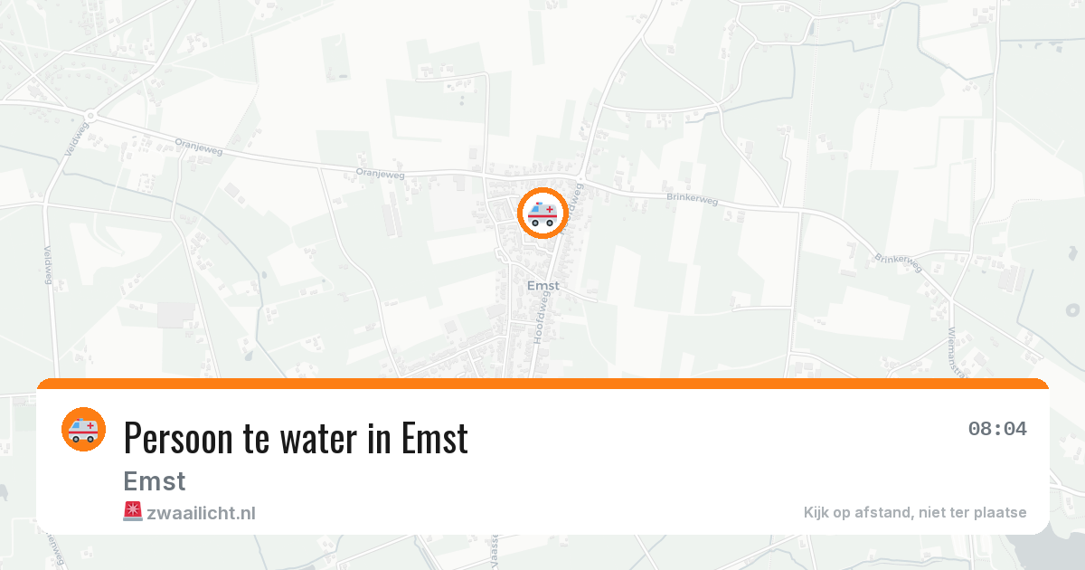 Persoon te water in Emst — 29 jan 2026
