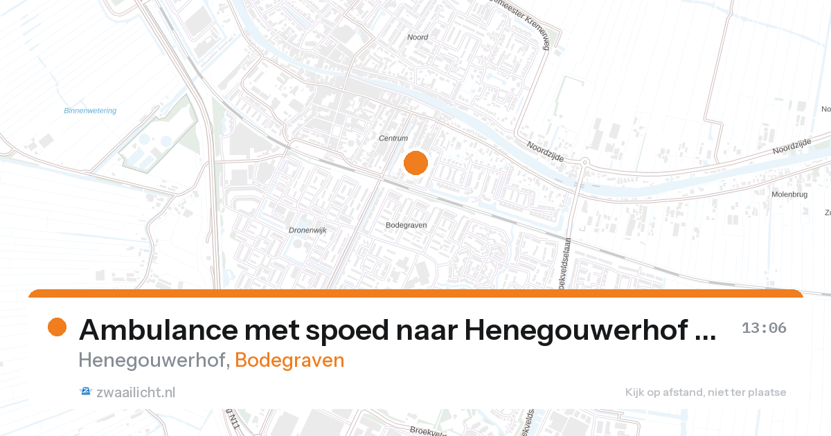 Ambulance met spoed naar Henegouwerhof in Bodegraven — 4 mei 2026