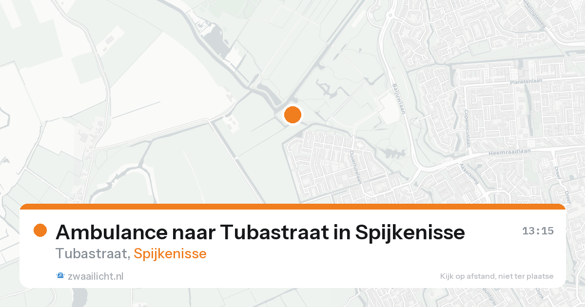 Ambulance naar Tubastraat in Spijkenisse — 22 aug 2026