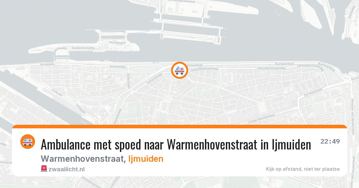 Ambulance met spoed naar Warmenhovenstraat in Ijmuiden — 12 aug 2026