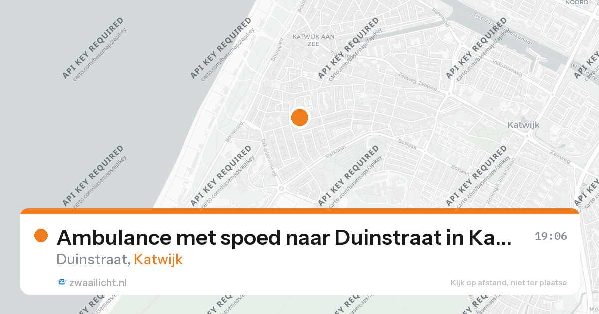 Ambulance met spoed naar Duinstraat in Katwijk — 18 jul 2026