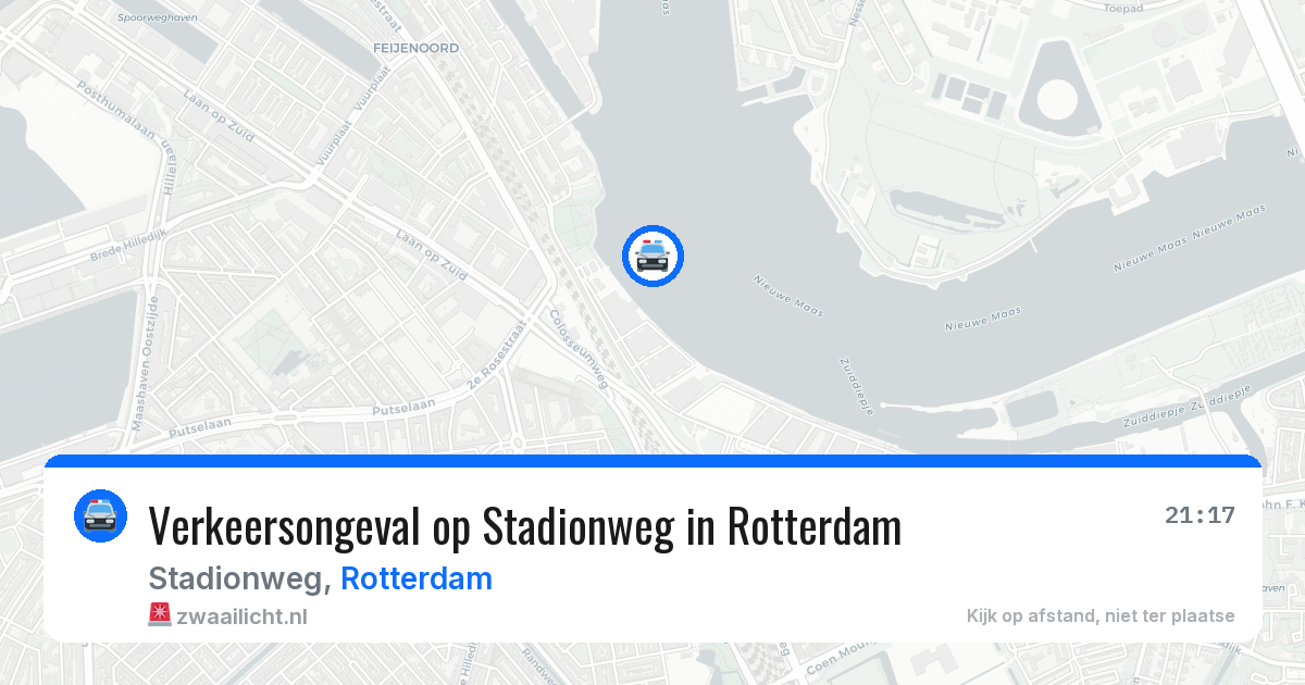 Verkeersongeval op Stadionweg in Rotterdam — 29 mrt 2026