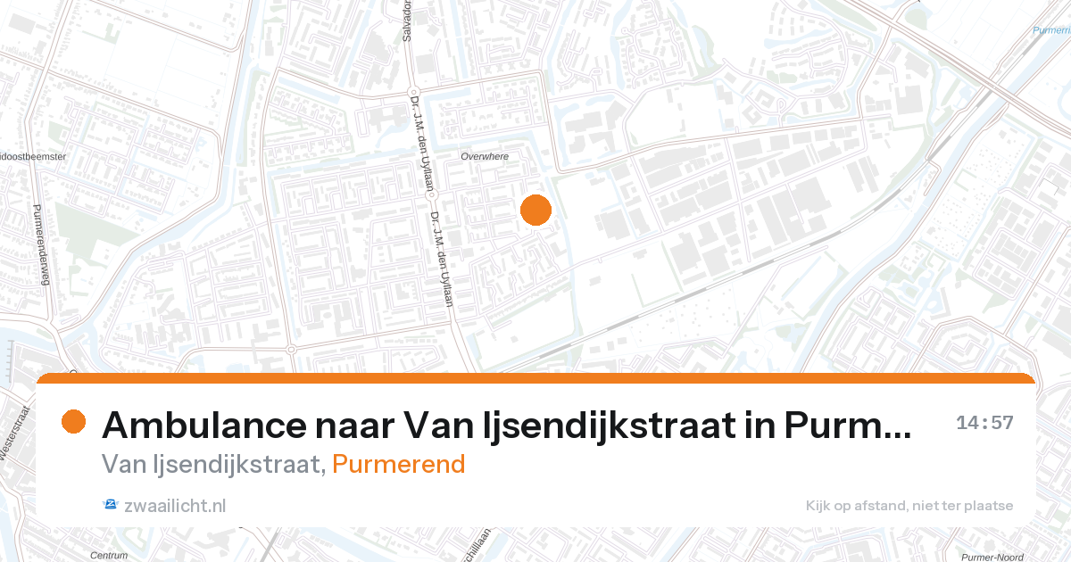 Ambulance naar Van Ijsendijkstraat in Purmerend — 28 aug 2026