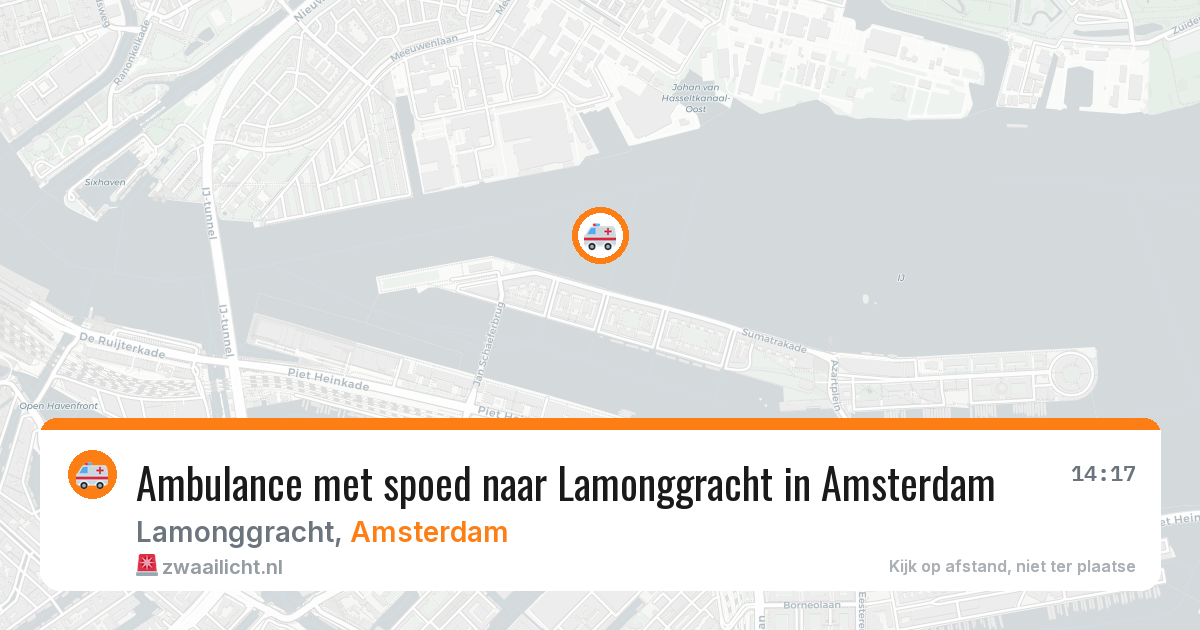 Ambulance met spoed naar Lamonggracht in Amsterdam — 5 jun 2026