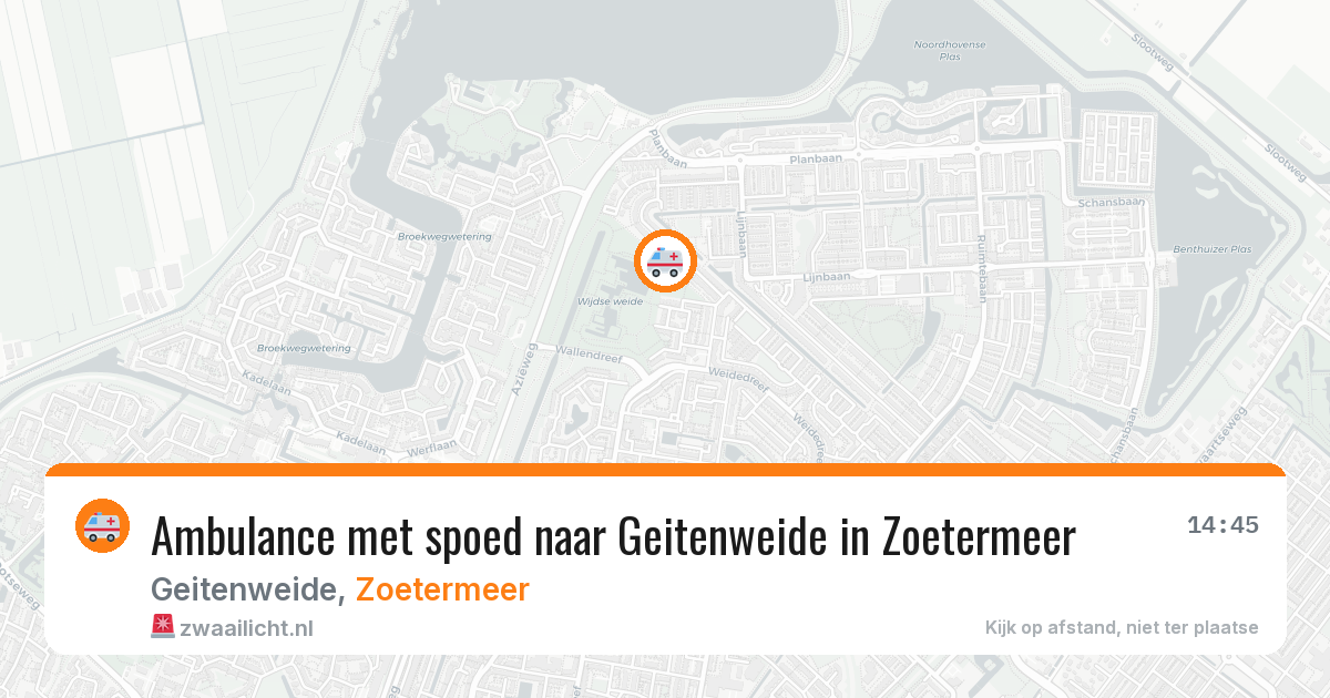 Ambulance met spoed naar Geitenweide in Zoetermeer — 14 mei 2026