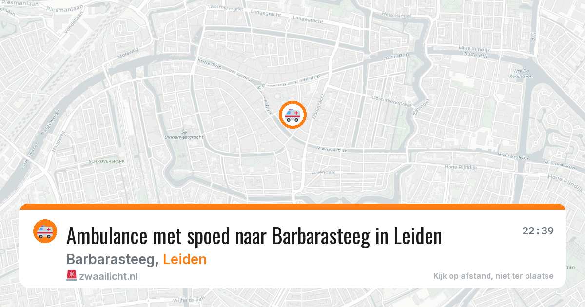 Ambulance met spoed naar Barbarasteeg in Leiden — 3 jun 2026