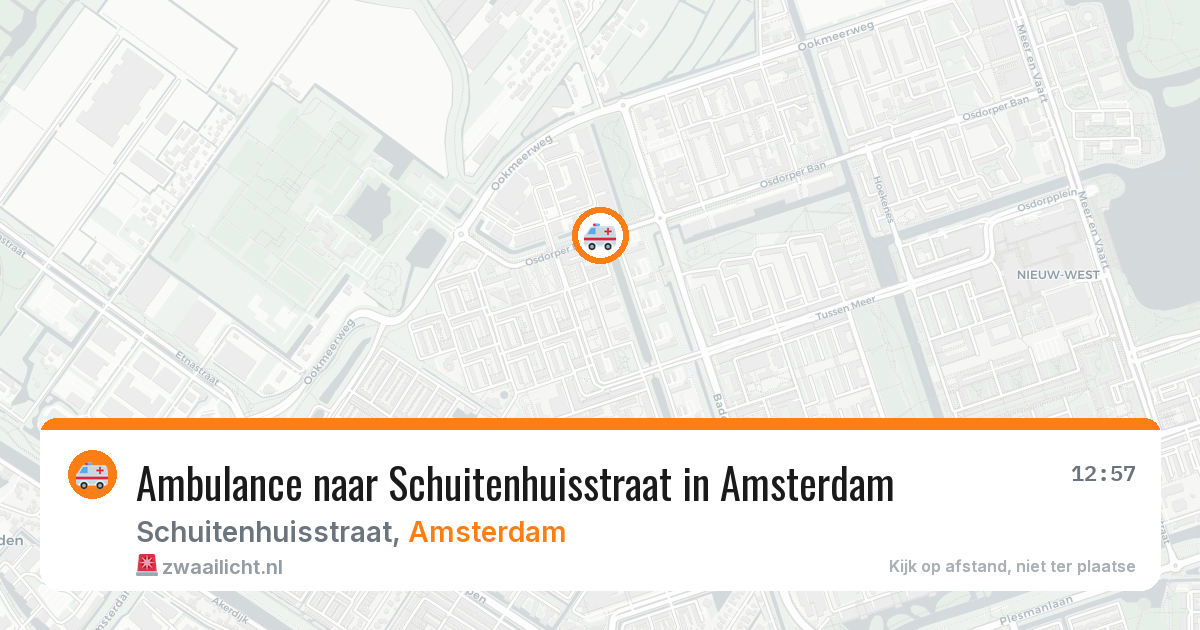 Ambulance naar Schuitenhuisstraat in Amsterdam — 9 jun 2026