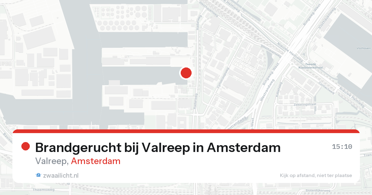 Brandgerucht bij Valreep in Amsterdam — 18 jun 2026