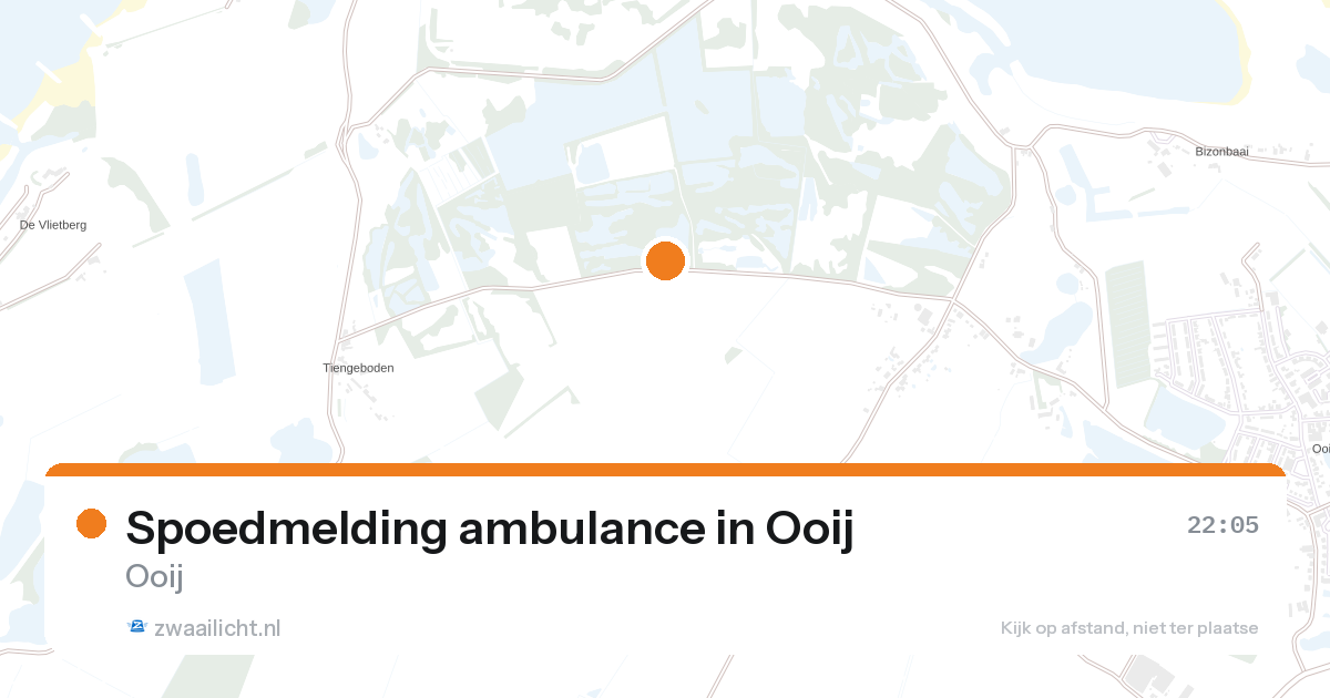 Spoedmelding ambulance in Ooij — 24 aug 2026