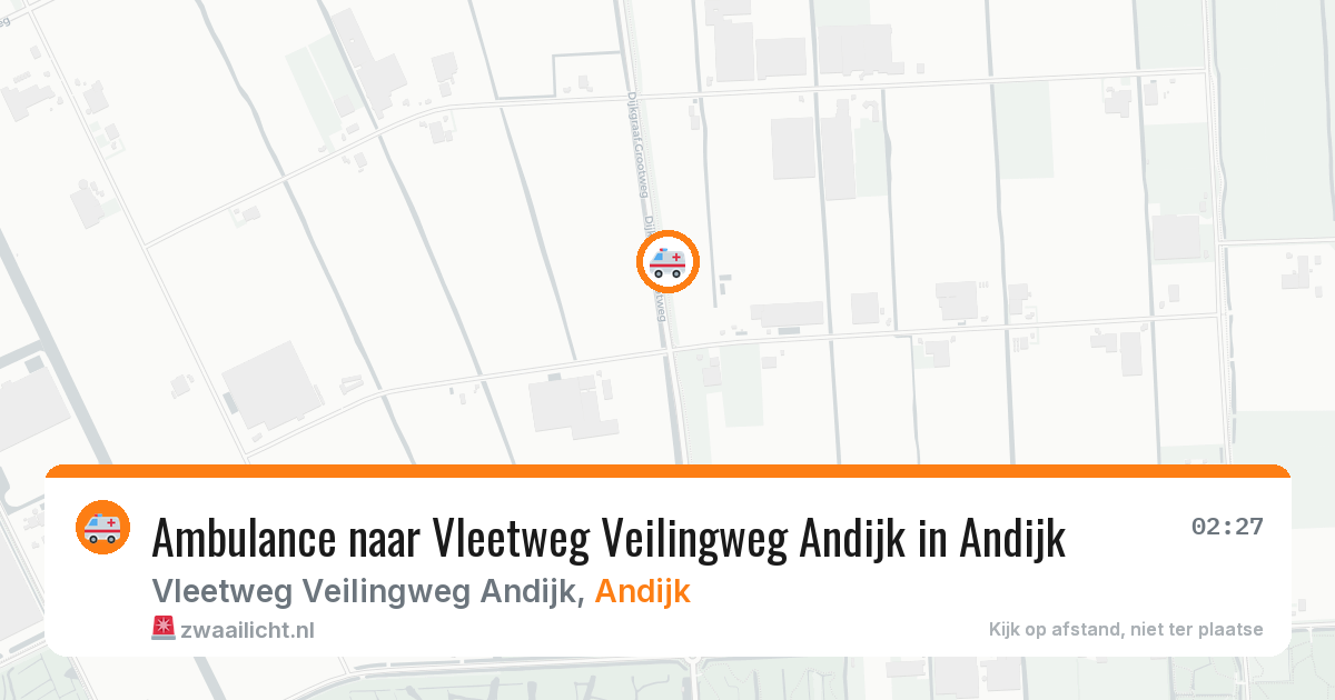 Ambulance naar Vleetweg Veilingweg Andijk in Andijk — 5 apr 2026