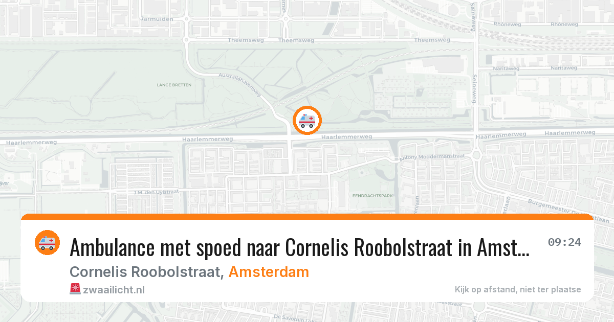 Ambulance met spoed naar Cornelis Roobolstraat in Amsterdam — 6 jun 2026