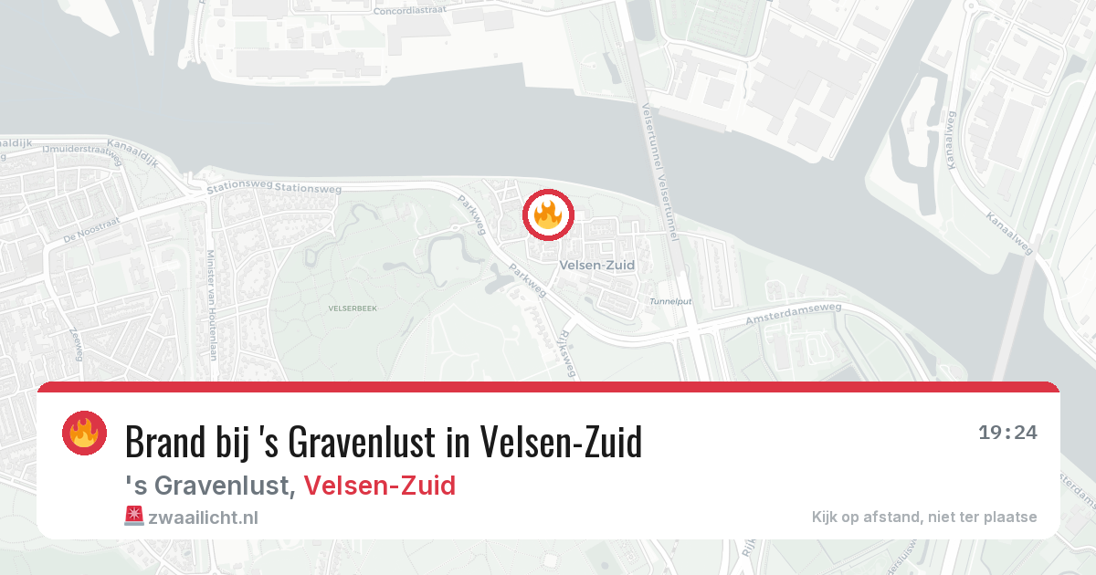 Brand bij 's Gravenlust in Velsen-Zuid — 3 aug 2026