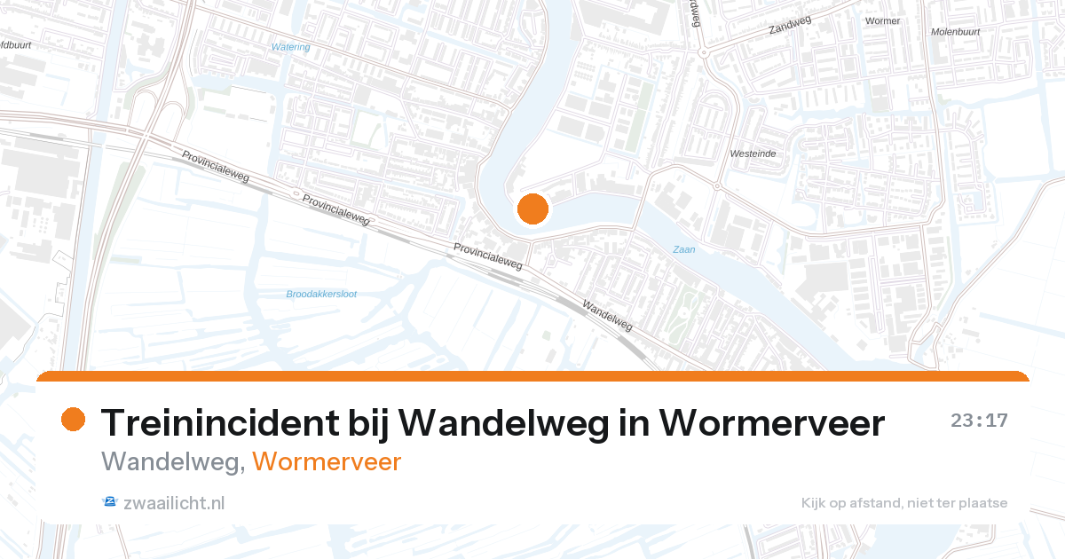 Treinincident bij Wandelweg in Wormerveer — 26 jun 2026