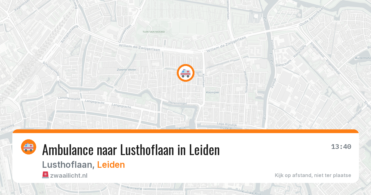 Ambulance naar Lusthoflaan in Leiden — 3 aug 2026