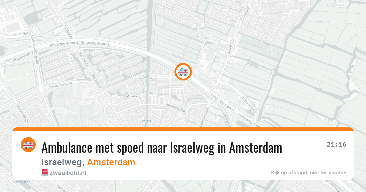 Ambulance met spoed naar Israelweg in Amsterdam — 13 jul 2026