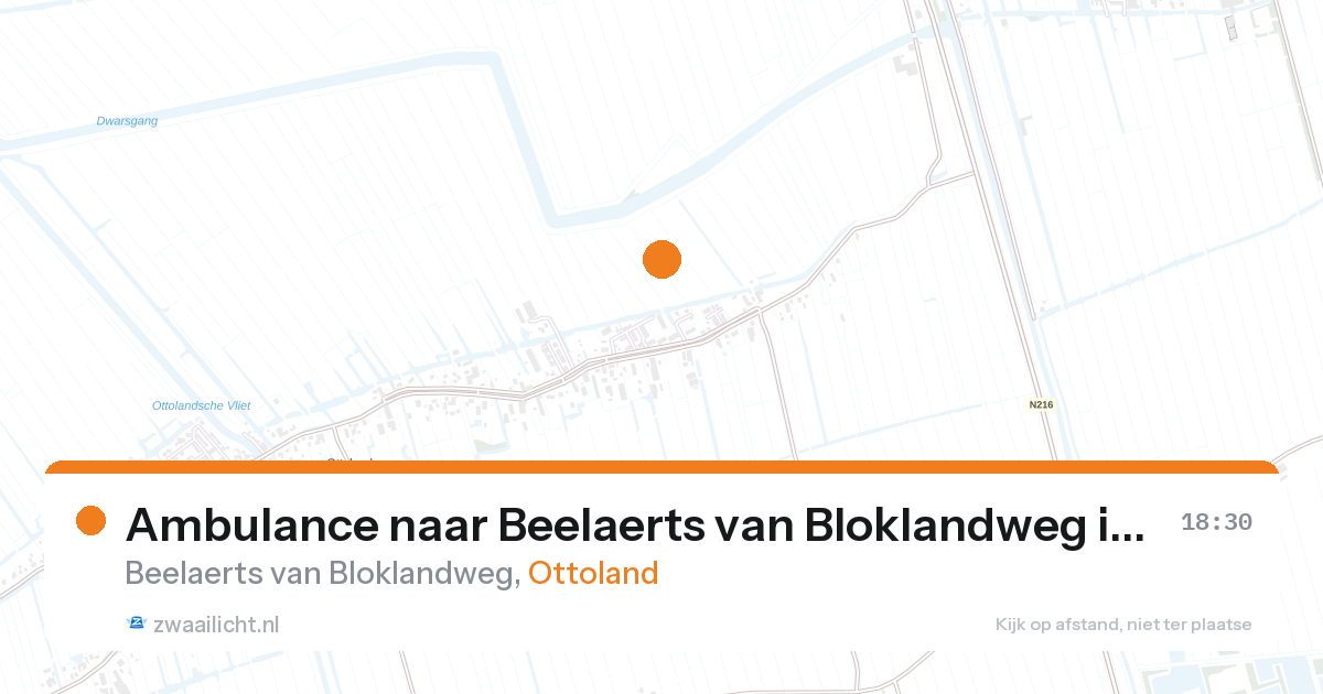 Ambulance naar Beelaerts van Bloklandweg in Ottoland — 28 aug 2026