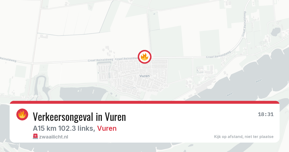 Verkeersongeval in Vuren — 16 mrt 2026