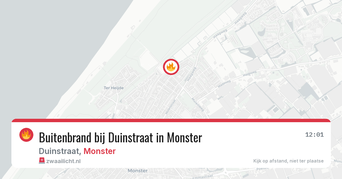 Buitenbrand bij Duinstraat in Monster — 27 jun 2026