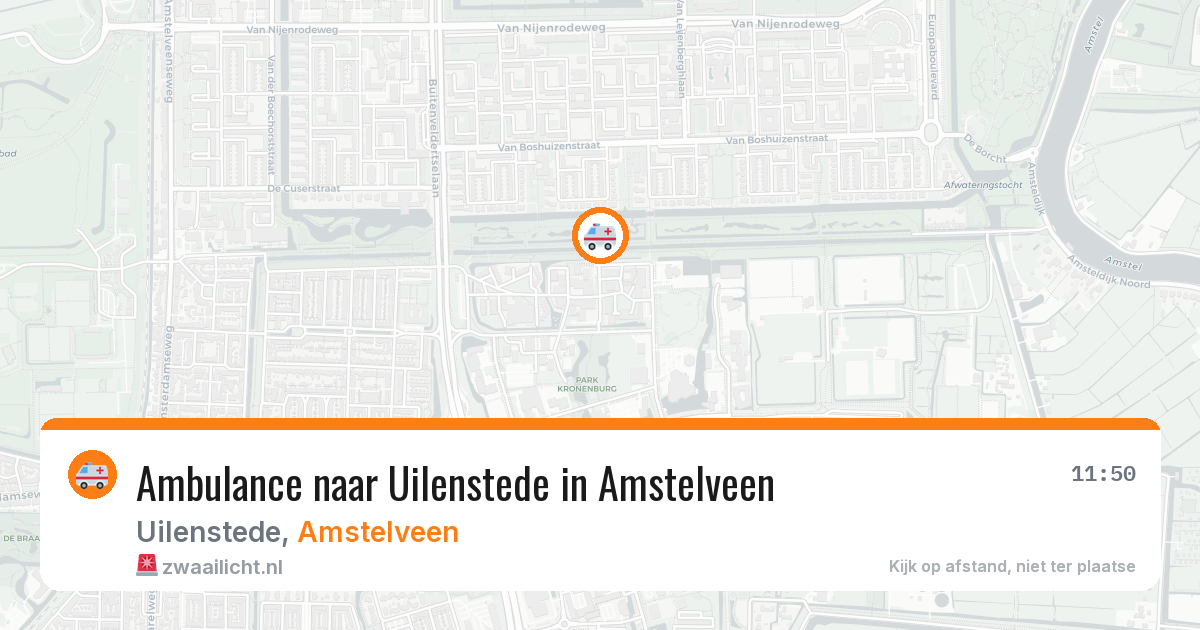 Ambulance naar Uilenstede in Amstelveen — 1 jul 2026