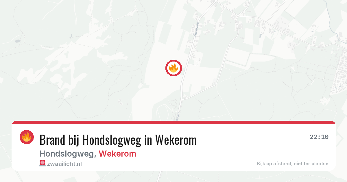 Brand bij Hondslogweg in Wekerom — 21 jun 2026