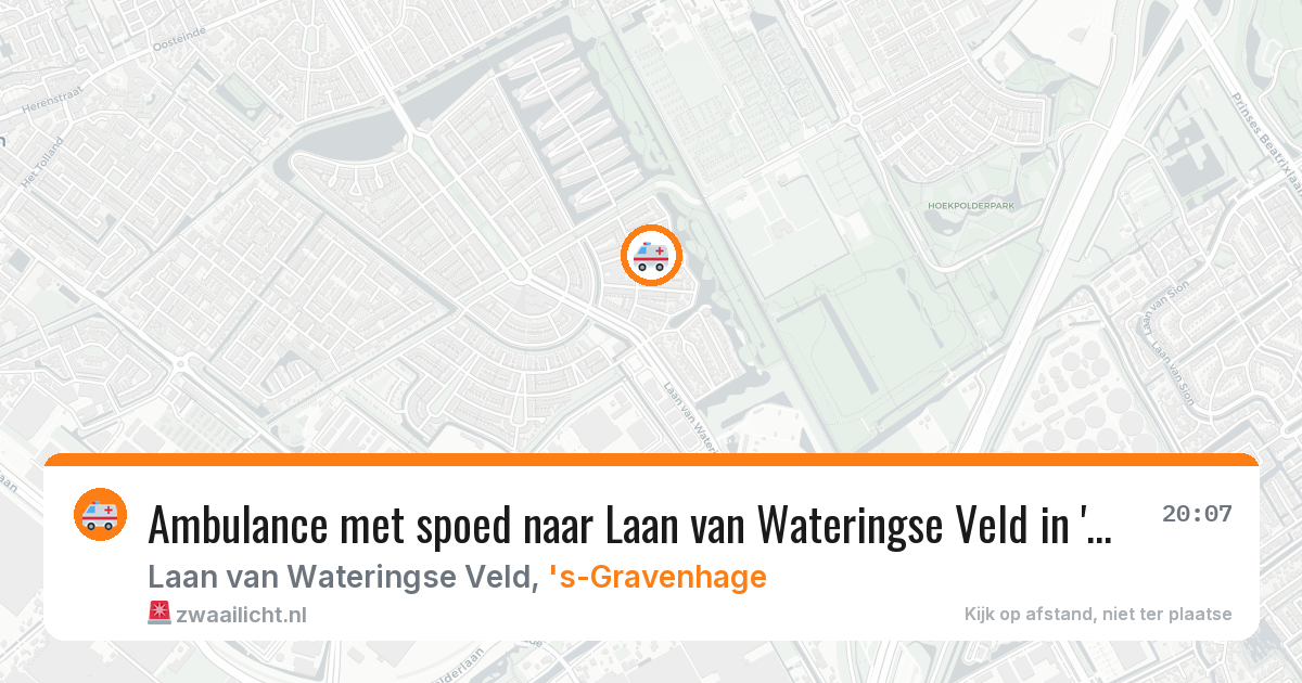 Ambulance met spoed naar Laan van Wateringse Veld in 's-Gravenhage — 22 jun 2026