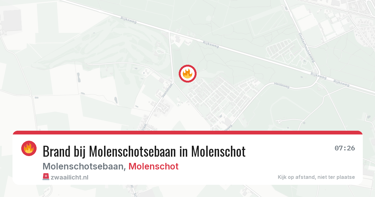 Brand bij Molenschotsebaan in Molenschot — 17 jul 2026
