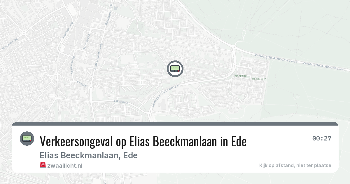 Verkeersongeval op Elias Beeckmanlaan in Ede — 29 jan 2026