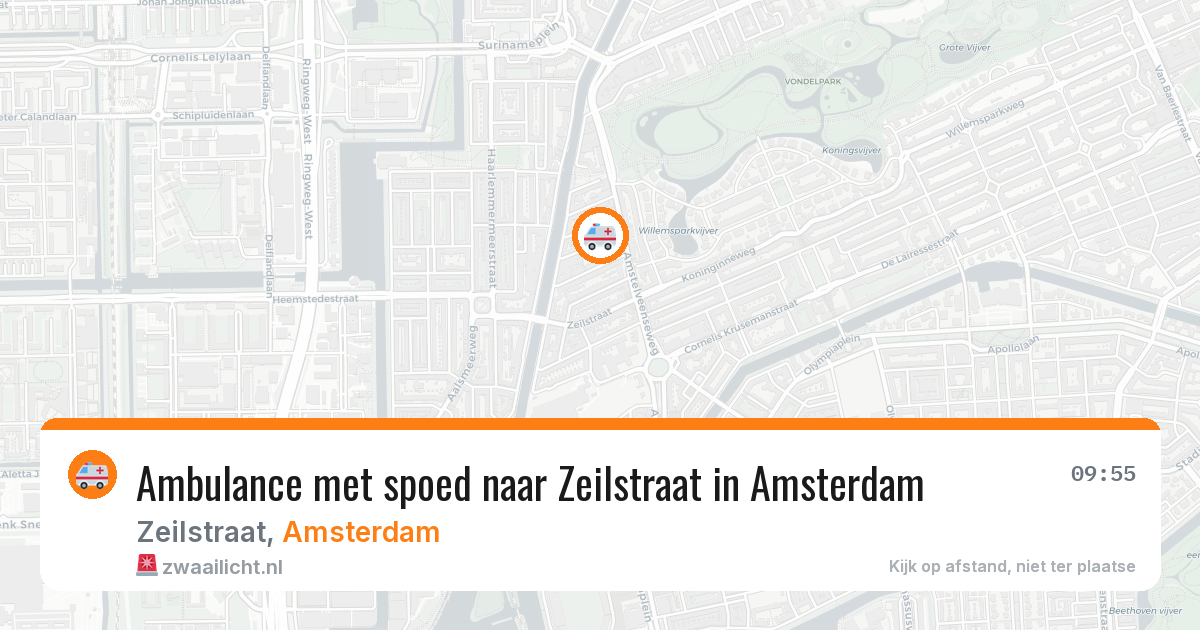 Ambulance met spoed naar Zeilstraat in Amsterdam — 11 aug 2026