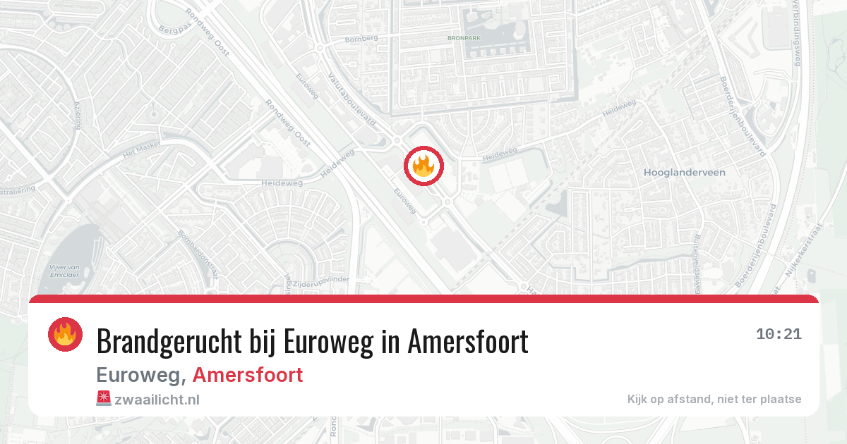 Brandgerucht bij Euroweg in Amersfoort — 9 mrt 2026