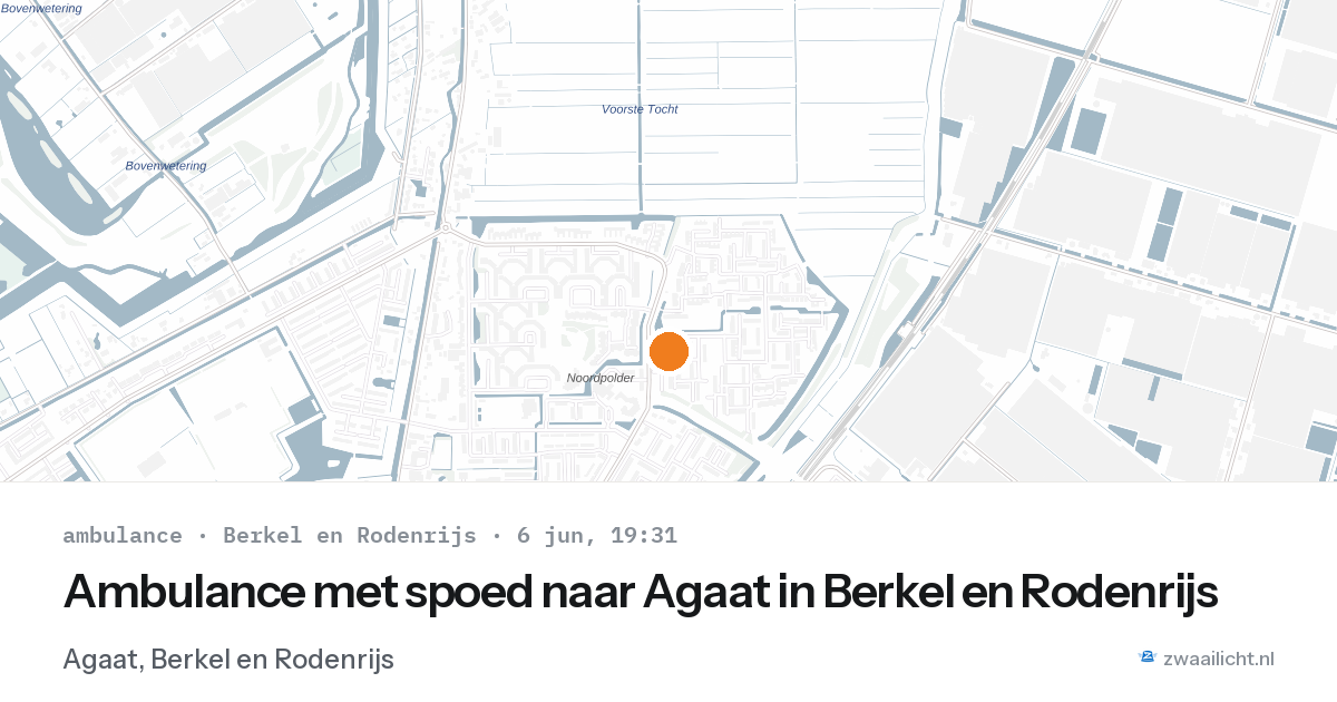 Ambulance met spoed naar Agaat in Berkel en Rodenrijs — 6 jun 2026