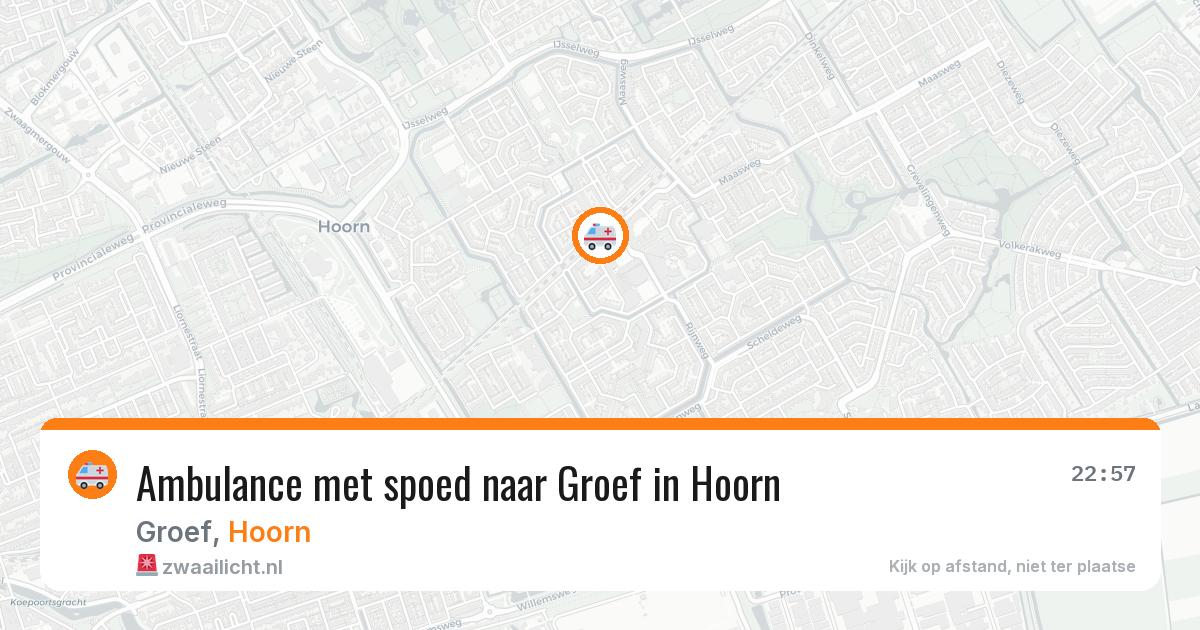 Ambulance met spoed naar Groef in Hoorn — 16 jul 2026