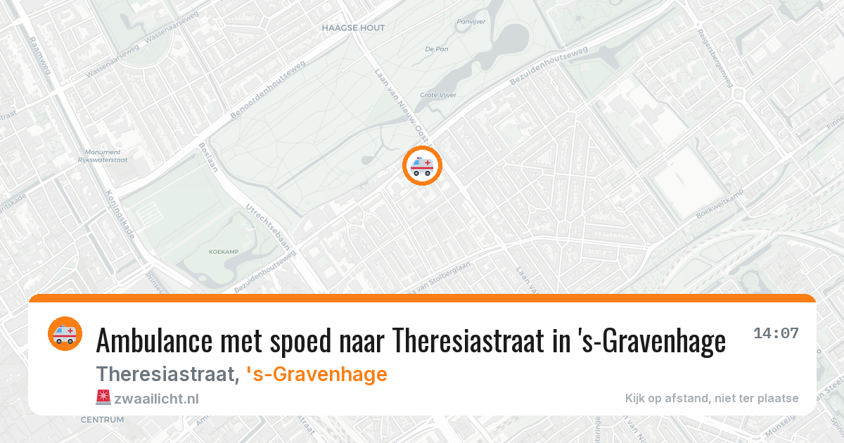 Ambulance met spoed naar Theresiastraat in 's-Gravenhage — 29 jan 2026