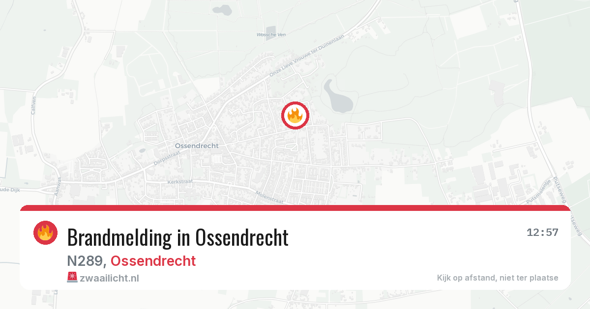Brandmelding in Ossendrecht — 13 aug 2026