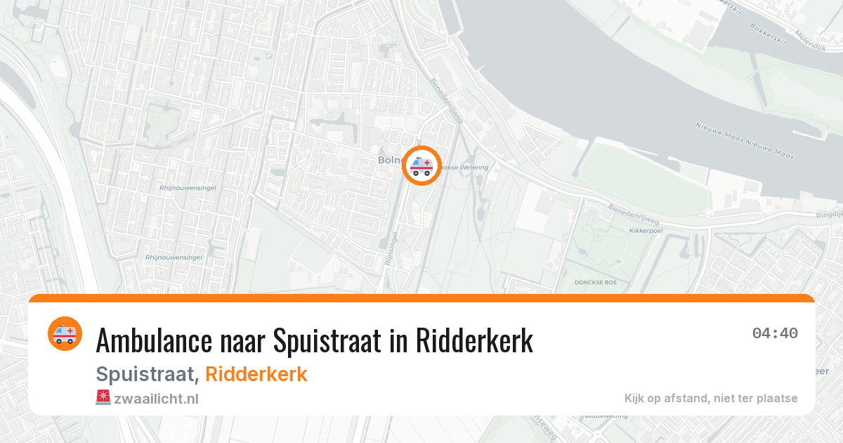 Ambulance naar Spuistraat in Ridderkerk — 5 jun 2026