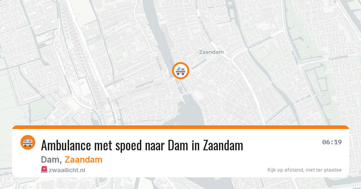 Ambulance met spoed naar Dam in Zaandam — 31 mrt 2026
