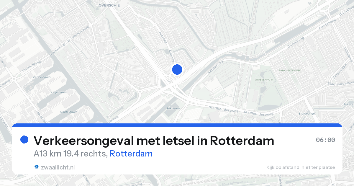 Verkeersongeval met letsel in Rotterdam — 18 aug 2026