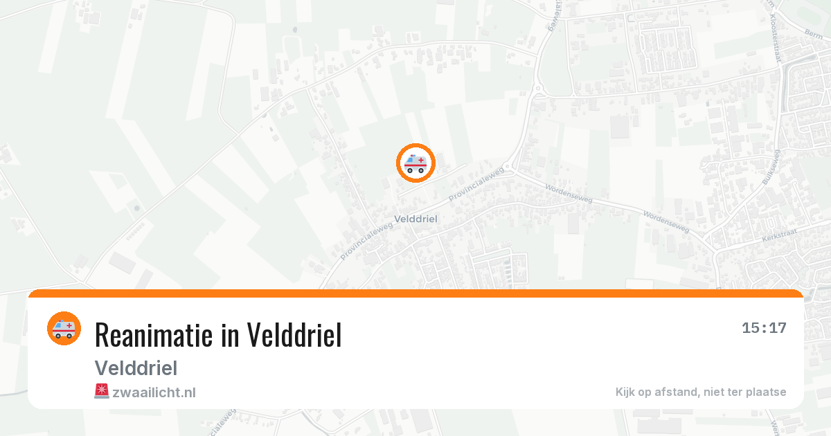 Reanimatie in Velddriel — 17 mrt 2026
