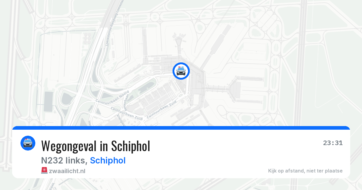 Wegongeval in Schiphol — 1 aug 2026