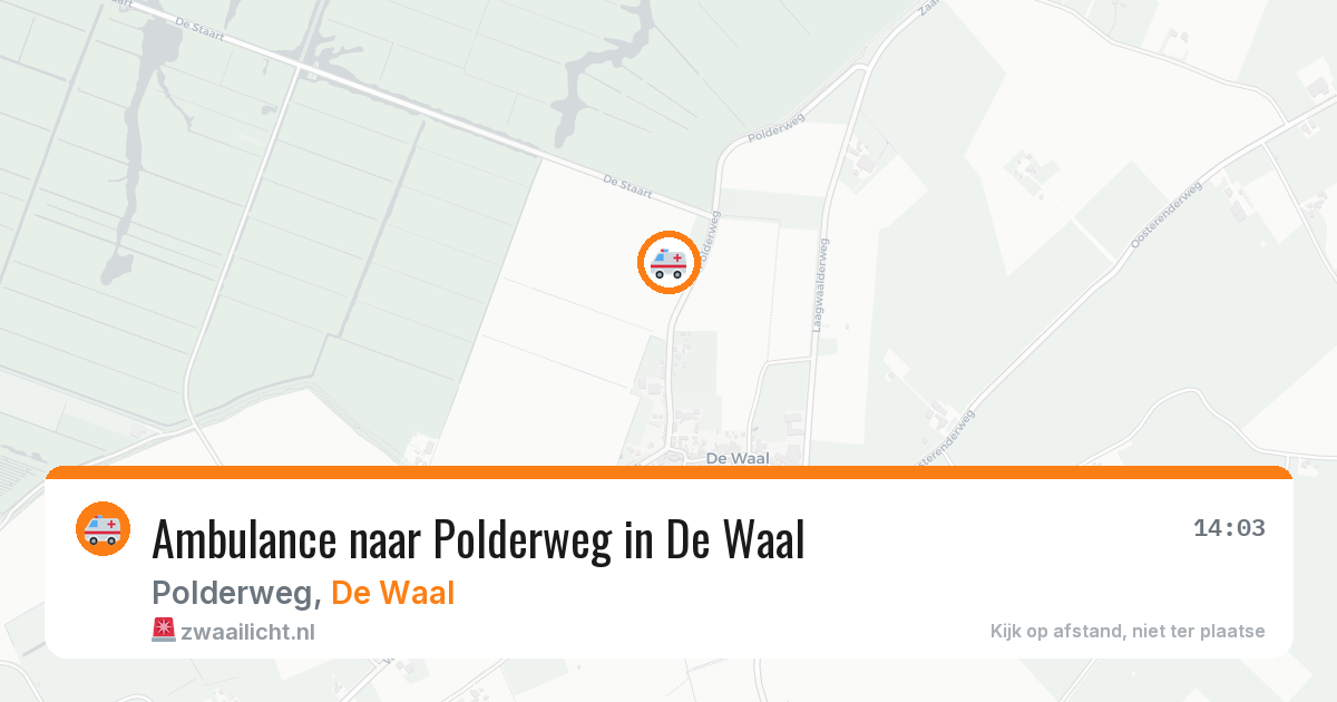 Ambulance naar Polderweg in De Waal — 20 jun 2026