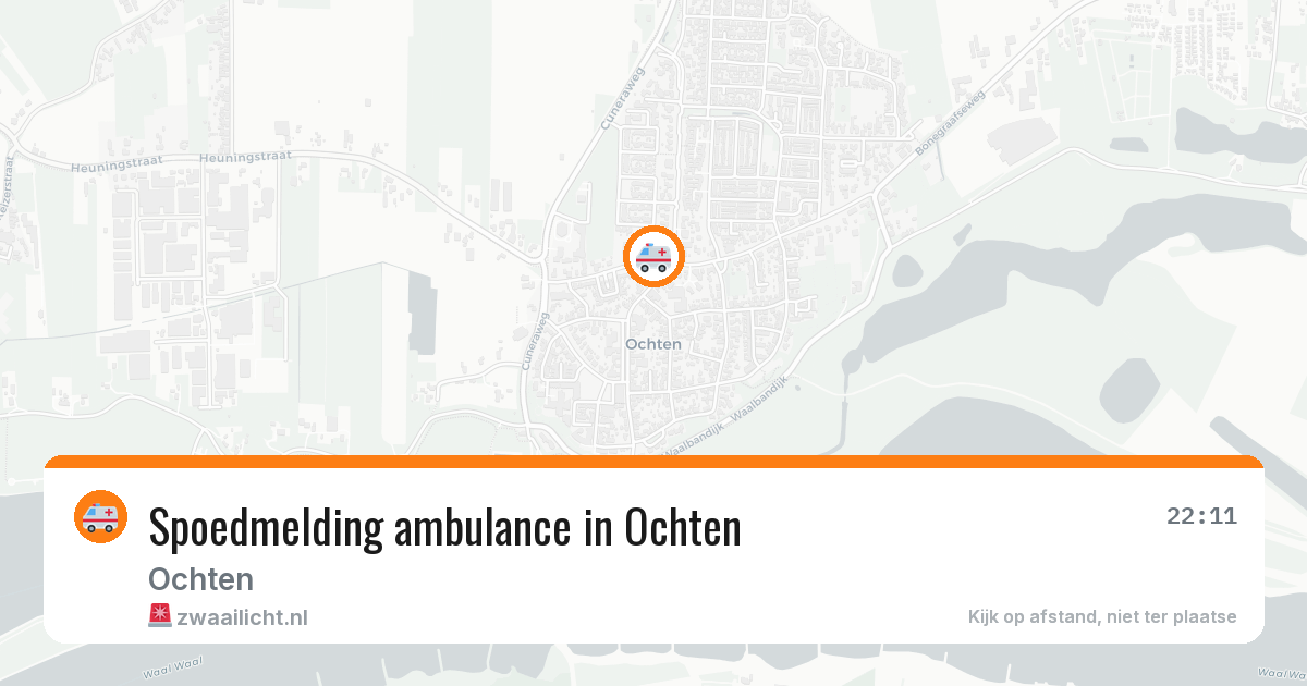 Spoedmelding ambulance in Ochten — 28 jun 2026