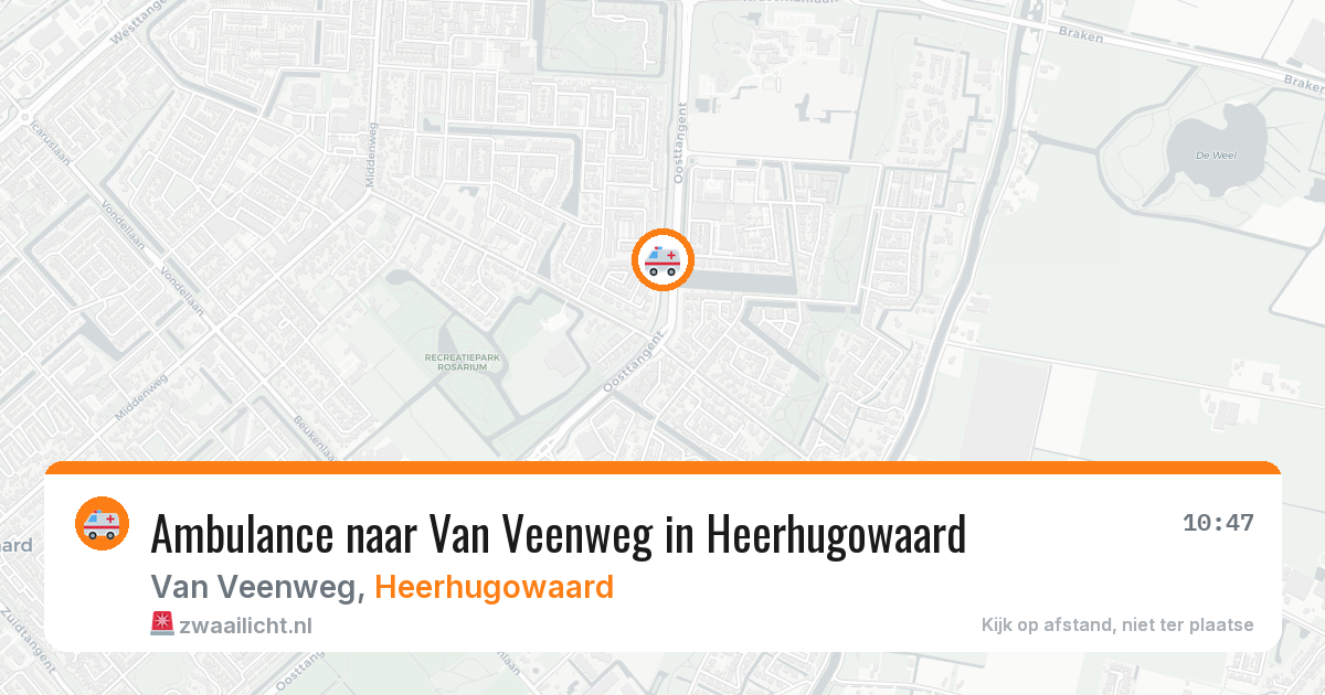 Ambulance naar Van Veenweg in Heerhugowaard — 31 mei 2026