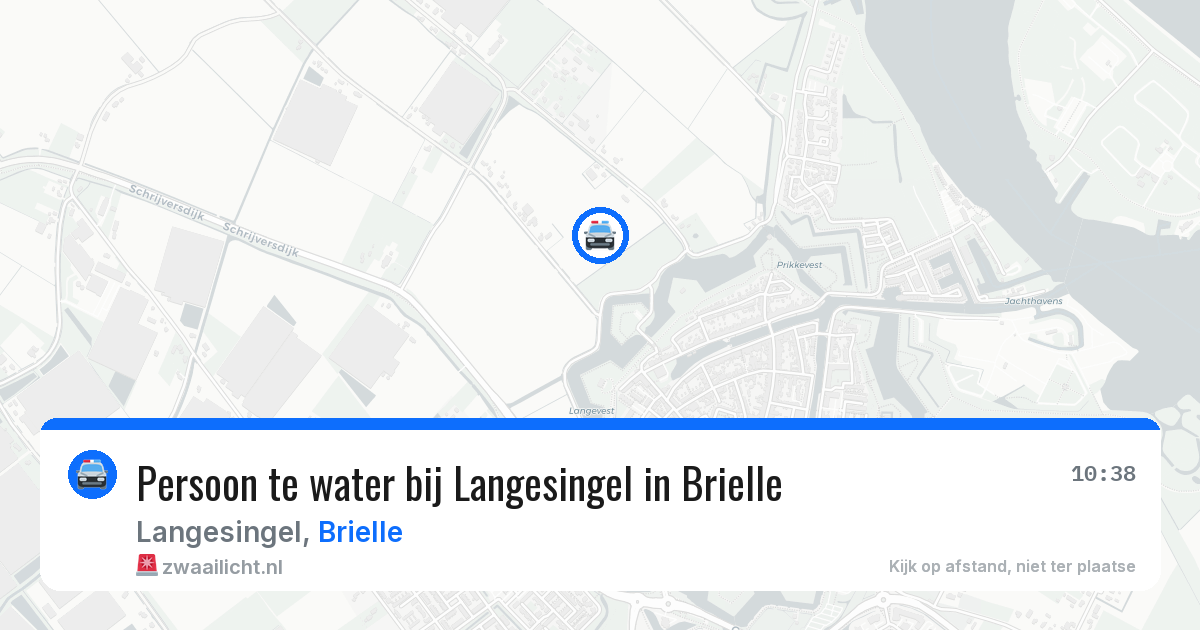 Persoon te water bij Langesingel in Brielle — 18 jun 2026
