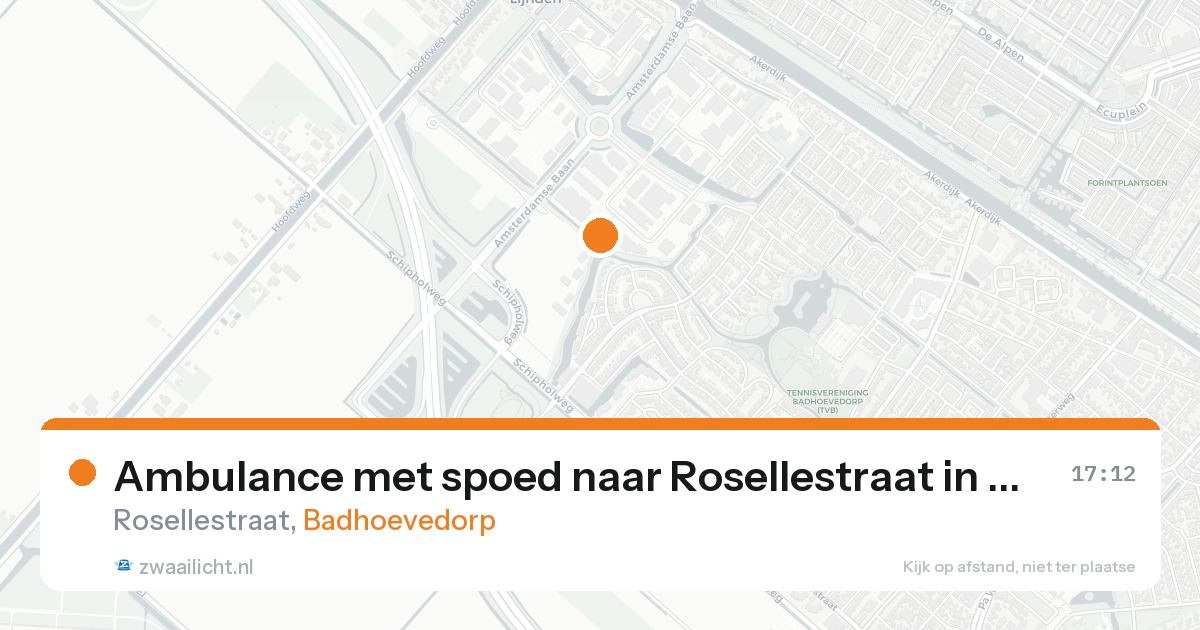 Ambulance met spoed naar Rosellestraat in Badhoevedorp — 3 jul 2026
