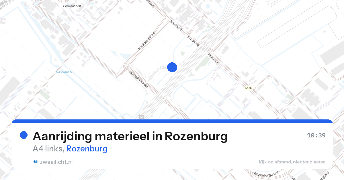 Aanrijding materieel in Rozenburg — 27 aug 2026