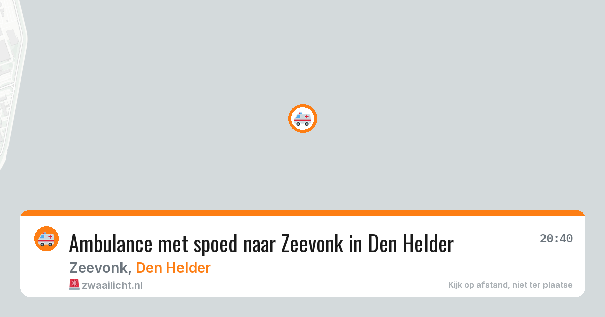 Ambulance met spoed naar Zeevonk in Den Helder — 17 jun 2026