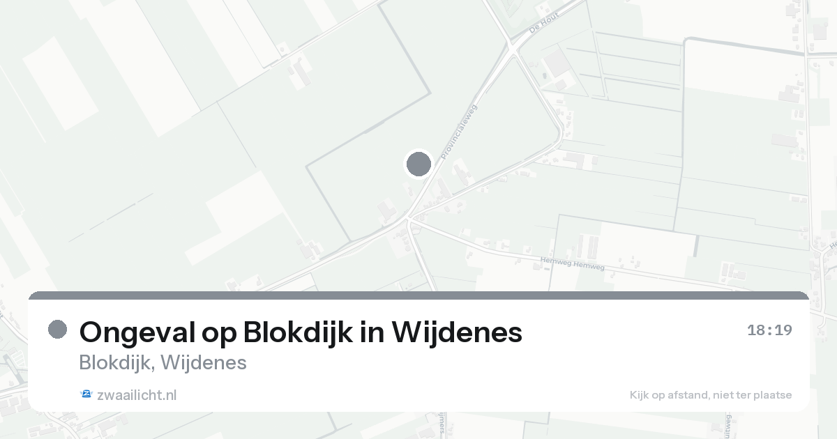 Ongeval op Blokdijk in Wijdenes — 30 jan 2026