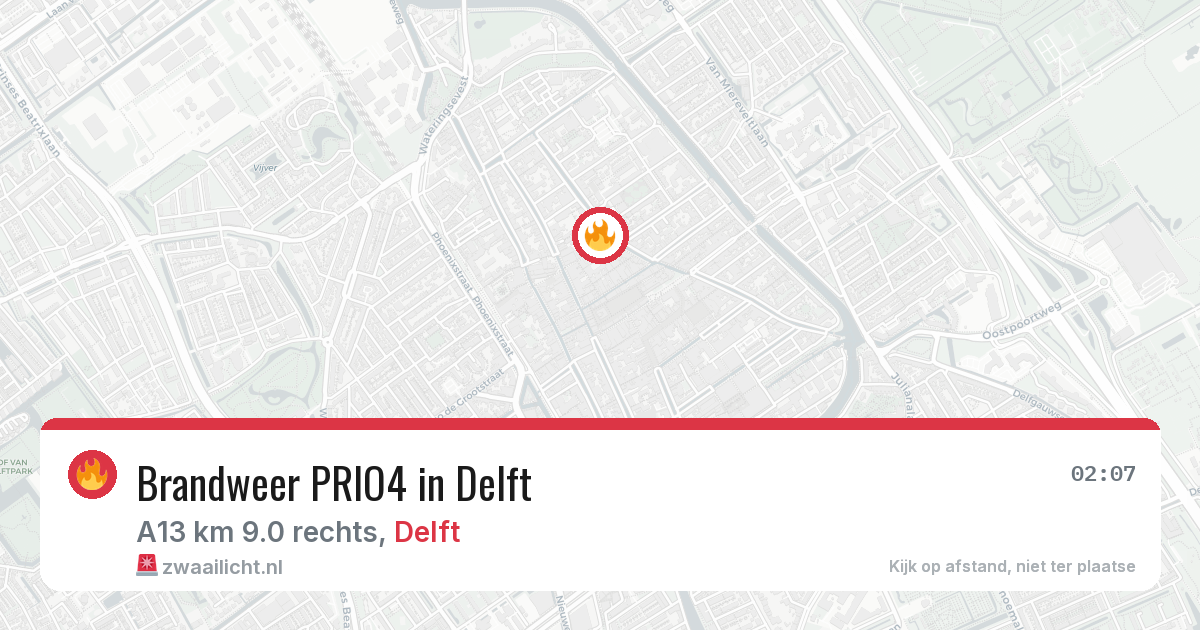 Brandweer PRIO4 in Delft — 12 apr 2026 | 🚨 Zwaailicht.nl